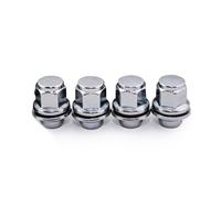 Car Alloy Wheel Nuts Bolt Set of 4, Size 12 mm x 1.5, Flat Seat, 19mm Hex, Rustproof, Silver For Jaguar XF XE X-Type F-TYPE S-TYPE X152 X400 Wheels-DC Components