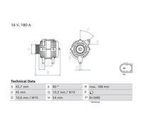 Bosch Reman Alternator 0986085120