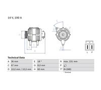 BOSCH 0 986 048 320 Alternator