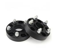 Car Aluminum Alloy Spacer 2Pieces Wheel Spacer Adapter Suitable for 5 lug for Renault for Dacia for Duster M12x1(15mm black)