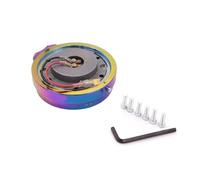 Car Aluminum Auto Steering Wheel Quick Release Snap Off Hub Adapter Boss Kit YIJIAVSX(Neo Chrome)
