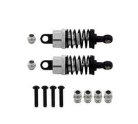 Car Aluminum Oil Shock Absorber For TT02 TT01 M05 HPI HSP For Kyosho For Redcat 1/10 Road Drift Racing Parts Rear Shock Absorber(Black 2pcs) (Silver 2pcs)