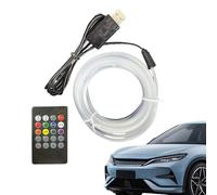 Car Ambient Lighting - 7-color Voice-activated Light Strip,Wall Lighting Fixtures for Monitor Dashboard TV Shelf Room Atmosphere