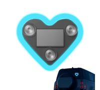 Car Ambient Lights - 3.86 Inches Love Heart Neon Light for Romantic Atmosphere, Mood Lighting with Soft Glow Function, Decorative Accessory for Car, Truck, Motorcycle Use, Pink/Red LED, USB Powered