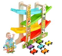 Car Amp Toy - Wood, 30x26 cm, Wooden Racing Track, Interactive Toy | Thickened Base, Stable Construction, Children's Toddler Game, for 1-2 Years Boy Girl Gifts, Toddler Toy