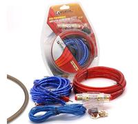 Car Amplifier Cable Set, 10GA Car Amplifier Cable Set, Amplifier Cable Set, Power Amplifier Connection Cable Set, Install Connector Set, for Car Audio Power Amplifier, Subwoofer Cable Car,1500W