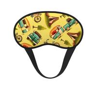 Car and Bicycle Print Sleep Mask, Eye Sleeping Mask for Women and Men for Total Darkness, Reduces Puffy Eye Mask