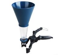 Car and Motorcycle Oil Change Funnel with Extended Filler Tool, ABS Engine Oil Pouring Funnel for General Fitment, Black + Blue