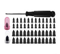 Car And Motorcycle Tire Repair Kit With 60 Rubber Spikes And Screwdriver For Quick And Puncture Repairs On Bikes, Trucks And E Bikes