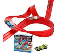 Car and Track Set - Vehicle Models Riding Game | Roll up Race Ramp Toy Car Kit - for Outdoor Indoor Yard Balcony Bedroom Children Preschoolers Boys Girls