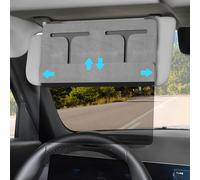 Car Anti-Glare Sun Visor, Adjustable Sun Visor Applicable to Windshield and Side Sunshade, UV Protection, for Front Passenger or Driver Seat (Grey)
