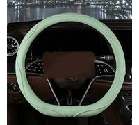 Car Anti-Slip Leather Steering Wheel Cover Universal 38cm O Type D Type Car Steering Wheel Protective Cove(Type D green)