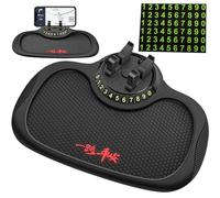 Car Anti-slip Mat Auto Phone Holder, Car Dashboard Pad with Temporary Parking Number, Car Phone Holder with Extra Large Pad for Keys Gadgets