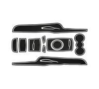 Car Anti-Slip Mat For Fiesta 2009 2010 2011 2012 2013 2014 2015 Door Groove Mats Car Cup Holder Cushion Auto Gate Slot Coasters Dust-proof Pad(Bianco)
