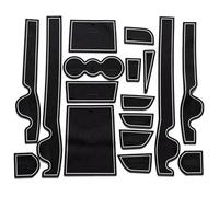 Car Anti-Slip Mat For Hyundai For Sonata LF 2015-2019 Car Center Console Anti-Slip Mat Coasters Door Slot Mats Cup Rubber Pads Rug Sticker(Bianco)