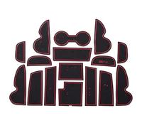 Car Anti-Slip Mat For Hyundai IX35 2009-2015 16pcs Car Center Console Anti-Slip Mat Coasters Door Slot Mats Cup Rubber Pads Rug Sticker(Rosso)