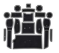 Car Anti-Slip Mat For Nissan For Qashqai J11 2019 Car Center Console Anti-Slip Mat Sticker Coasters Door Pads Slot Cup Rubber Rug(Bianco)