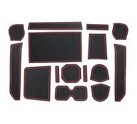Car Anti-Slip Mat For Suzuki For Ignis Car Door Groove Mats Auto Gate Slot Pads Non-Slip Cup Holder Coasters Interior Decoration(Rosso)