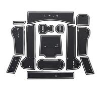 Car Anti-Slip Mat For T-ROC T ROC For VW TROC 2017 2018 Car Center Console Anti-Slip Mat Sticker Coasters Door Pads Slot Cup Rubber Rug(Bianco)