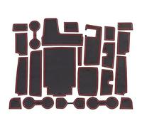 Car Anti-Slip Mat For Toyota For Highlander XLE XU70 For Kluger 2020 2021 2022 Door Groove Mat Gate Slot Pad Non-Slip Rubber Cup Car Coasters(Ldh Red)