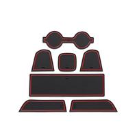 Car Anti-Slip Mat For Toyota GR86 Car Center Console Anti-Slip Mat Coasters Door Slot Mats Cup Rubber Pads Rug Sticker(Rosso)