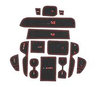 Car Anti-Slip Mat For Toyota RAV4 2019-2021 RAV 4 50 Car Center Console Anti-Slip Mat Coasters Door Slot Mats Cup Rubber Pads Rug Sticker(Rosso)