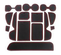 Car Anti-Slip Mat For Toyota RAV4 2019-2024 XA50 RAV 4 50 Car Center Console Anti-Slip Mat Coasters Door Slot Mats Cup Rubber Pads Rug Sticker(Lhd-red)