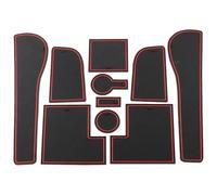 Car Anti-Slip Mat For VW For Golf 7 7.5 MK7 MK7.5 2013-2020 10Pcs Silicone Car Non-Slip Door Groove Mats Gate Slot Cup Pad Mat Accessories(Rosso)