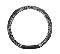 Car Anti-Slip Steering wheel Cover Universal Protective Cover Splicing Leopard Print Style 38cm Shape O D Universal Steering Wheel Cover(Shape D 2)