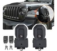 Car Anti-Theft Hood Latches Catch for 2018 2019 2020 2021 2022 2023 2024 Jeep Wrangler JL JLU 4XE Rubicon Sahara Sport Gladiator JT with Lock Keys
