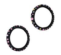 Car Antislip Breathable Stylish Exquisite Flower Pattern Covers, Easy Installation Soft Fabric 2pcs Nonslip Car Accessory