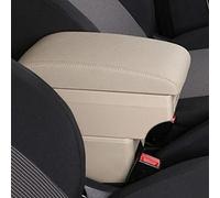 Car Arm Rest Car Armrest Box For Fiat 500 Double Layer Retractable Center Console With U-S-B Cup Holder Ashtray Interior Storage Retrofit Parts (Color : Beige)