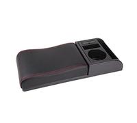 car arm rest Car Armrest With Cup Holder Universal Pu Leather Storage Box Soft Elbow Suppoty Cushion Multi-functional Movable Armrest for Car(B)