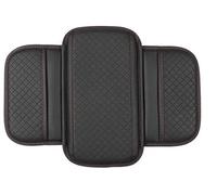 Car Arm Rest Cushion Center Console Protection Cover Auto Armrest Box Pad With Storage Pocket Box(Black Red)