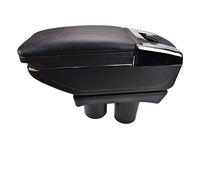 car arm rest Leather Arm Rest Armrest Storage Box for Peugeot 301 C-Elysee 2012 2013 2014 2015 2016 2017 Car Accessories(Red)