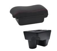 Car Armrest Box Arm Rest Console Storage Box For Toyota For Yaris For Elegant 2020 2021 2022 Car Arm Rest Box(B2 Red Line)