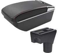 Car armrest box Car Armrest Box For Nissan For March For Micra K13 2011-2016 Storage Center Console Centre(C NO Red Line)
