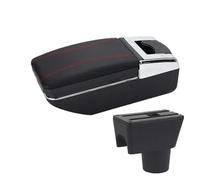 Car Armrest Box Car Armrest Box Storage Box Auto Parts With Cup Holder For Dacia For Duster Central Console Storage Box(A1 red line NO USB)
