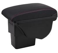 Car Armrest Box Car Interior Parts Center Console Armrest Box Auto Armrests Storage With USB For Kia For Soul 2010-2013(Artificial Leather R)
