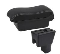 Car Armrest Box Center Console Storage Box Cup Holder Interior Accessories For Suzuki For Celerio WEFOLCC(A3 white line No USB)