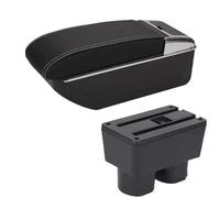 Car Armrest Box Center Storage Box Accessories For Nissan For Tiida C11 For Sylphy For Versa For Latio WEFOLCC(D3 Black white NoUSB)