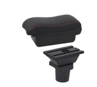 Car Armrest Box Center Storage Box For Mitsubishi For Colt Z30(A2 red line No USB)