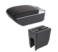 Car Armrest Box Center Storage Box Internal Retrofit USB Charging Car Accessories For Renault K-ZE(D2 Black Red line 7 USB)