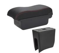 Car Armrest Box Center Storage Box Leather Interior Accessory Curved Surface For Renault K-ZE(C2 Black Red line No USB)