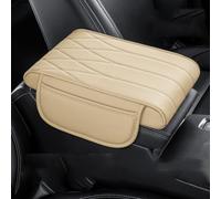 Car Armrest Box Cover For Cupra Born 2022 2023 2024, Center Console Pad PU Leather Arm Rest Mat Heighten Cushion Lid Waterproof Interior Accessories,D/Beige
