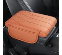 Car Armrest Box Cover For Ford Focus ST Line MK4 2019-2021, Center Console Pad PU Leather Arm Rest Mat Heighten Cushion Lid Waterproof Interior Accessories,E/Orange