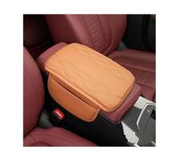 Car Armrest Box Cover Leather Console Protective Mats Cushion For Seat For Cupra FR For Leon For Ibiza For Ateca For Formentor For E-Racer For Altea(Orange)