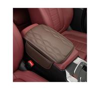 Car Armrest Box Cover Leather Console Protective Mats Cushion For Seat For Cupra FR For Leon For Ibiza For Ateca For Formentor For E-Racer For Altea(Brown)