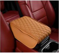 Car Armrest Box Cover Mat for Ford Kuga CX482 Titanium/X/St Line 2019-2022 2023 2024 2025 2026, Leather Middle Console Cover Stylish Car Decoration Accessories,D-Orange