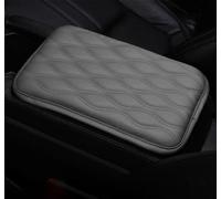 Car Armrest Box Cover Pad For Q5 FY 2018-2024 2025, Pu Leather Center Console Seat Arm-Rest Protector Cushion Interior Accessories, Striped Gray